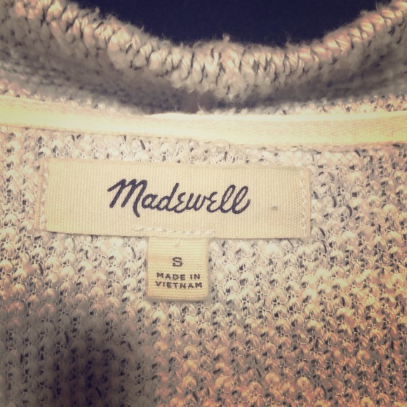 MADEWELL Hoodie Sweater in Cotton White/ Black S - Picture 6 of 7